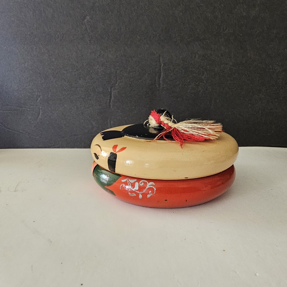 Handcrafted Decorative Box with Asian Doll Design - Picture 4 of 11